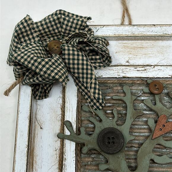 Handmade Distressed Wood Tree Rustic Farmhouse Decor in Frame - Picture 4 of 10